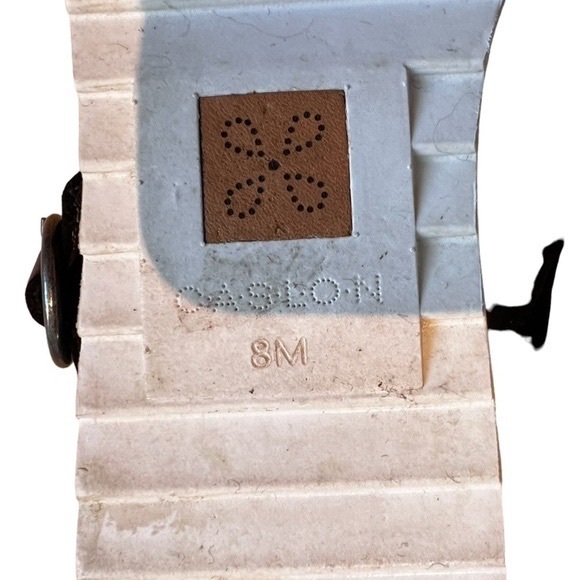 Caslon Nordstrom leather open toe ankle strap espadrilles 8 excellent condition - Picture 10 of 11